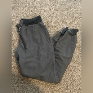 Grey med coture scrub jogger pants